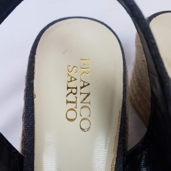 Franco Sarto Espadrille Slingback Buckle Wedge - Picture 2 of 8